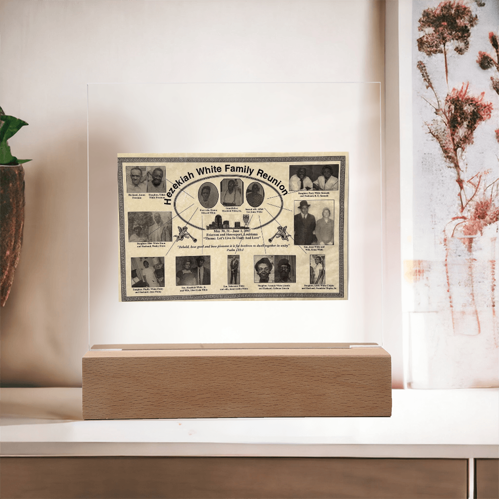 Square Acrylic Plaque-family reunion