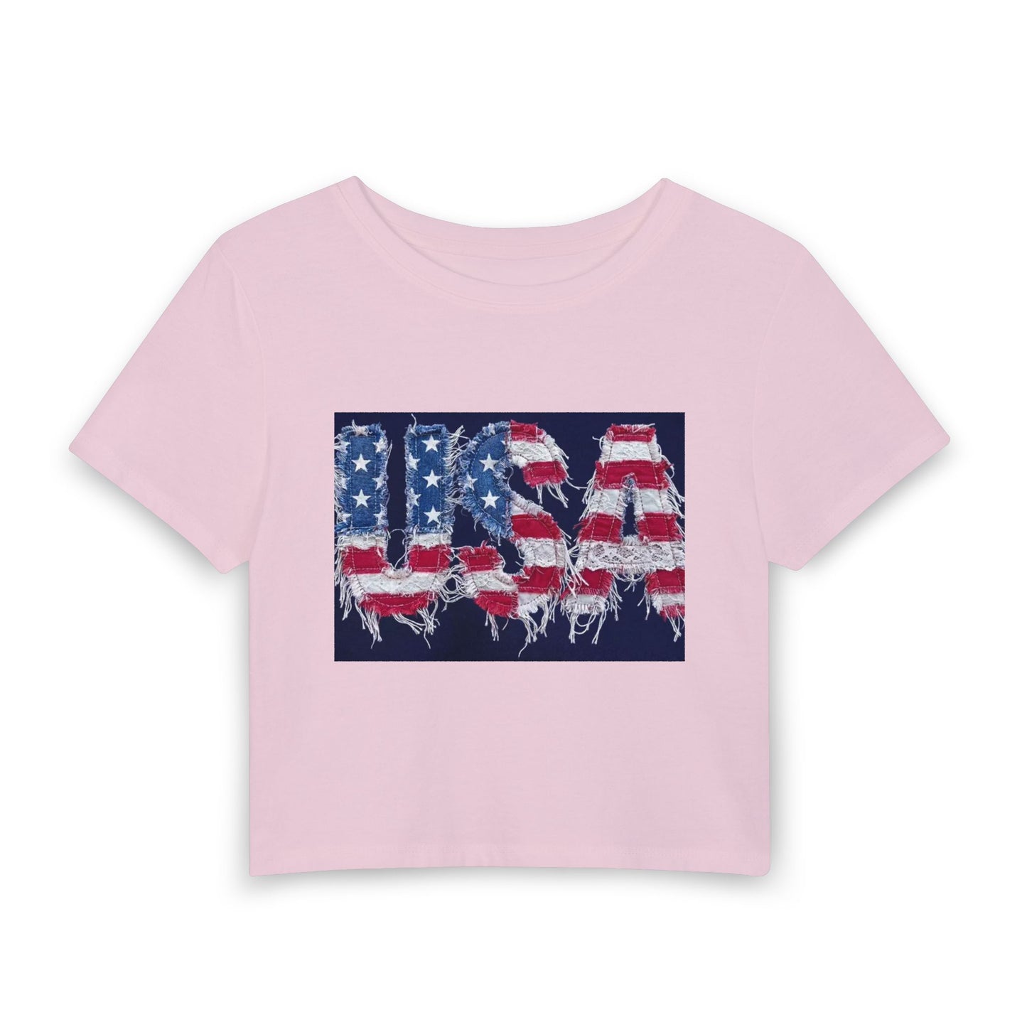 Patriotic USA Flag Distressed Graphic Tee