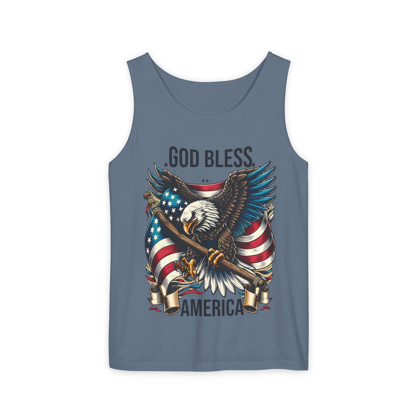 God Bless America Eagle Tank Top — Patriotic American Flag Graphic Tank