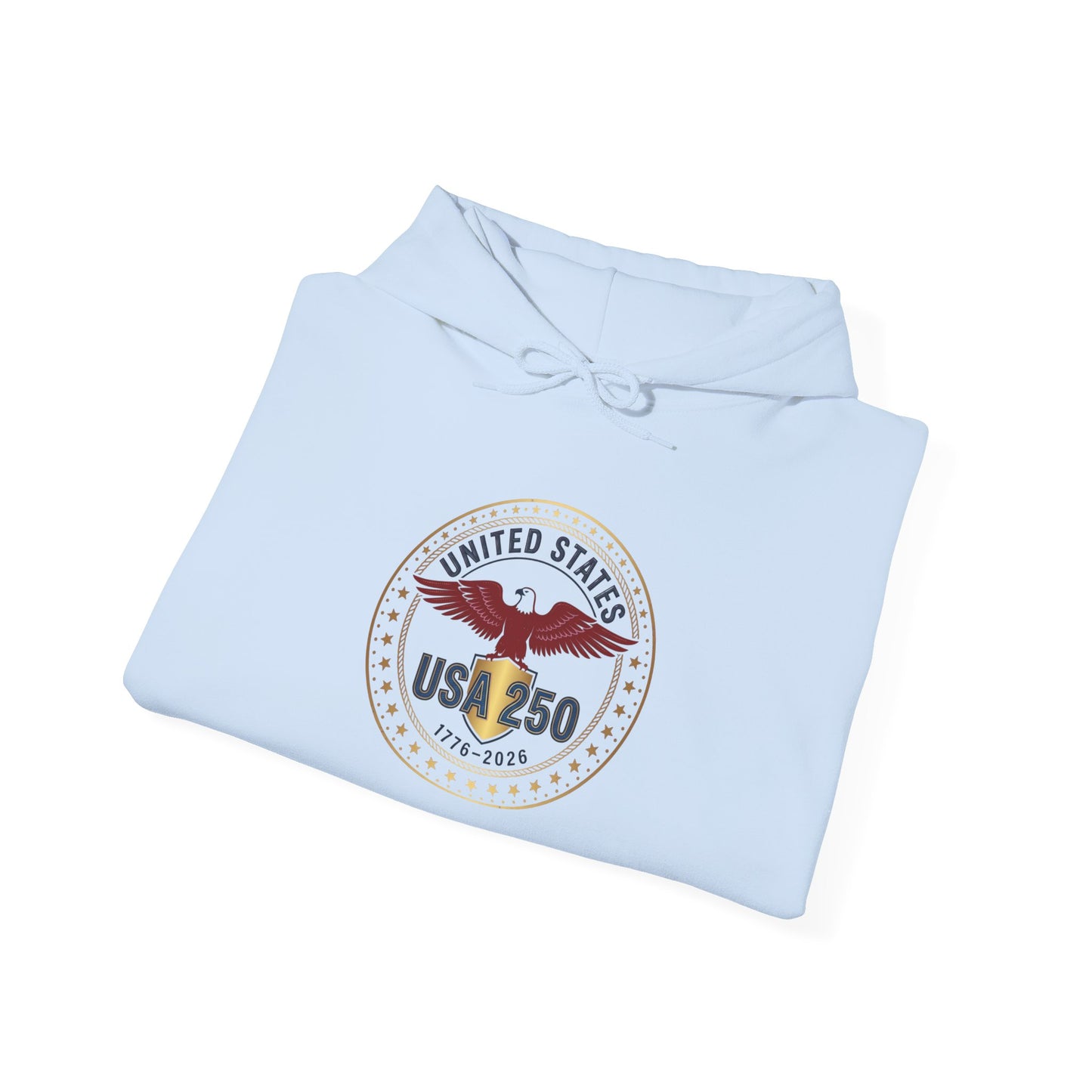 USA 250 Eagle Crest Hoodie | 4th of July 250th Anniversary, Patriotic Vintage Seal