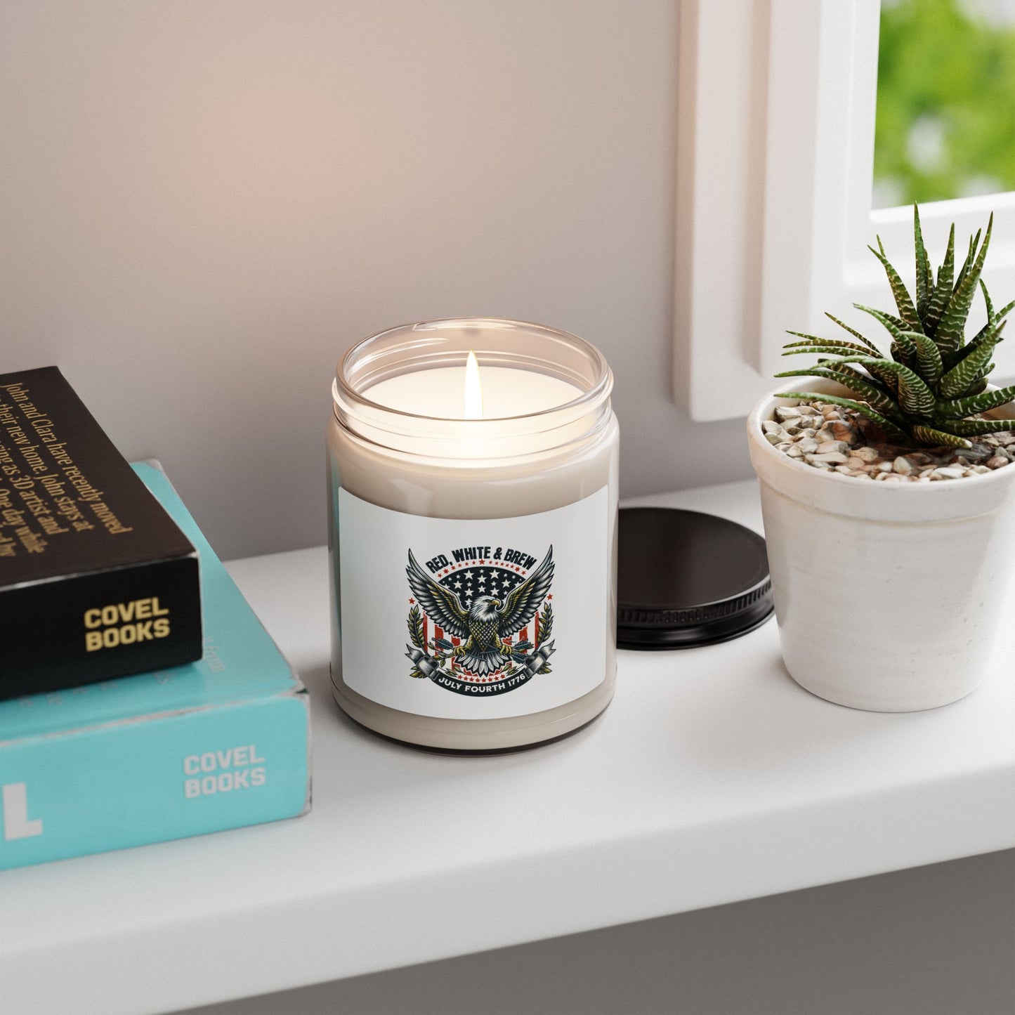 4th of July Soy Candle — Red, White & Brew Patriotic Scented Candle (9oz)
