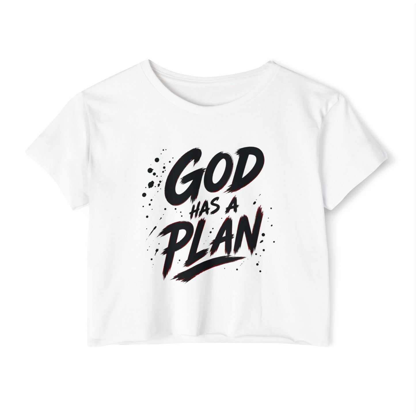 God Has a Plan Crop Top — Women's Faith Graphic Festival Tee
