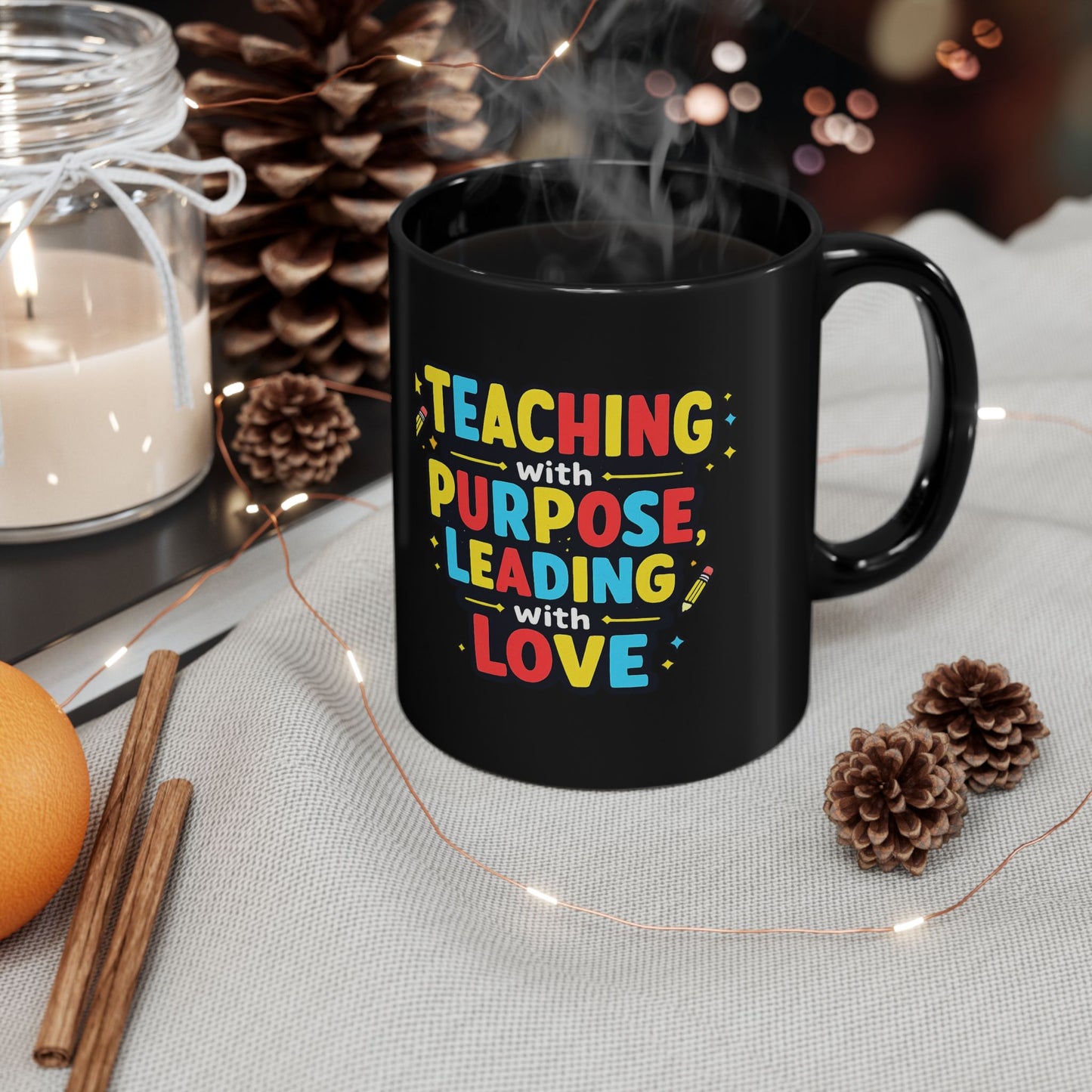Black Teacher Mug (11oz/15oz) Teach with a purpose