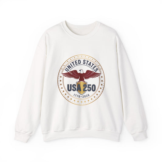 USA 250 Eagle Crest Crewneck | 1776-2026 4th of July Patriot