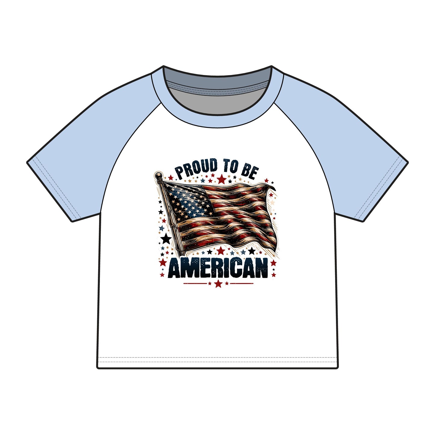 Proud to Be American Raglan Tee