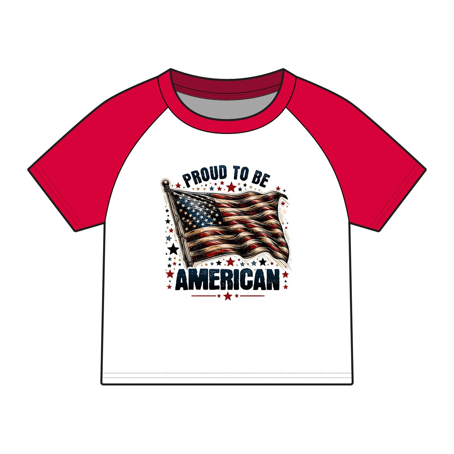 Proud to Be American Raglan Tee