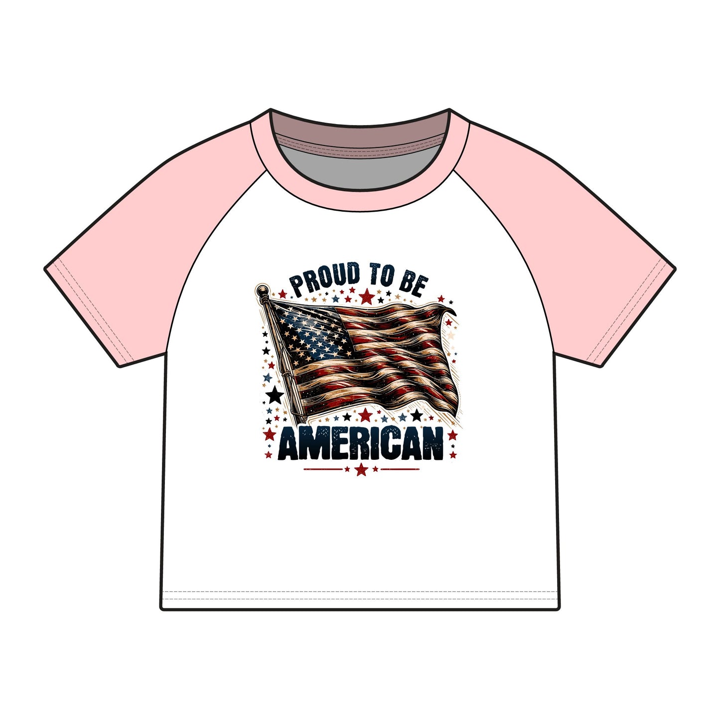 Proud to Be American Raglan Tee