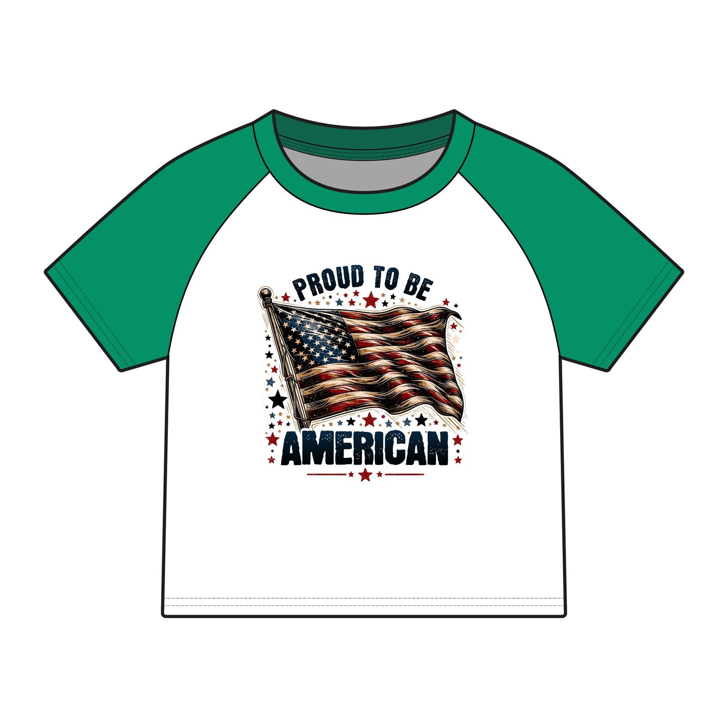 Proud to Be American Raglan Tee