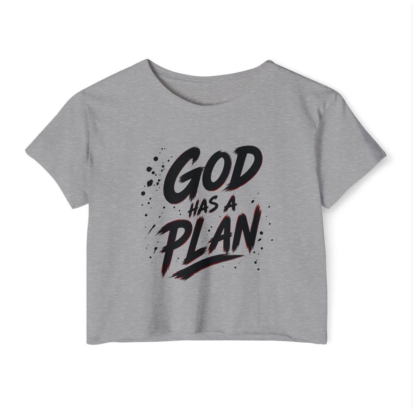 God Has a Plan Crop Top — Women's Faith Graphic Festival Tee