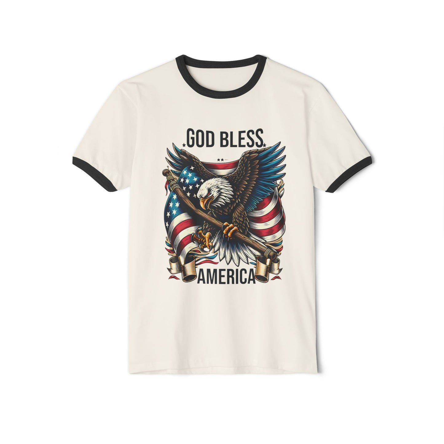 God Bless America Eagle Ringer T-Shirt