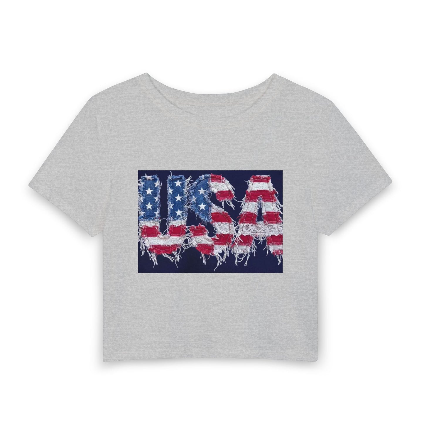 Patriotic USA Flag Distressed Graphic Tee