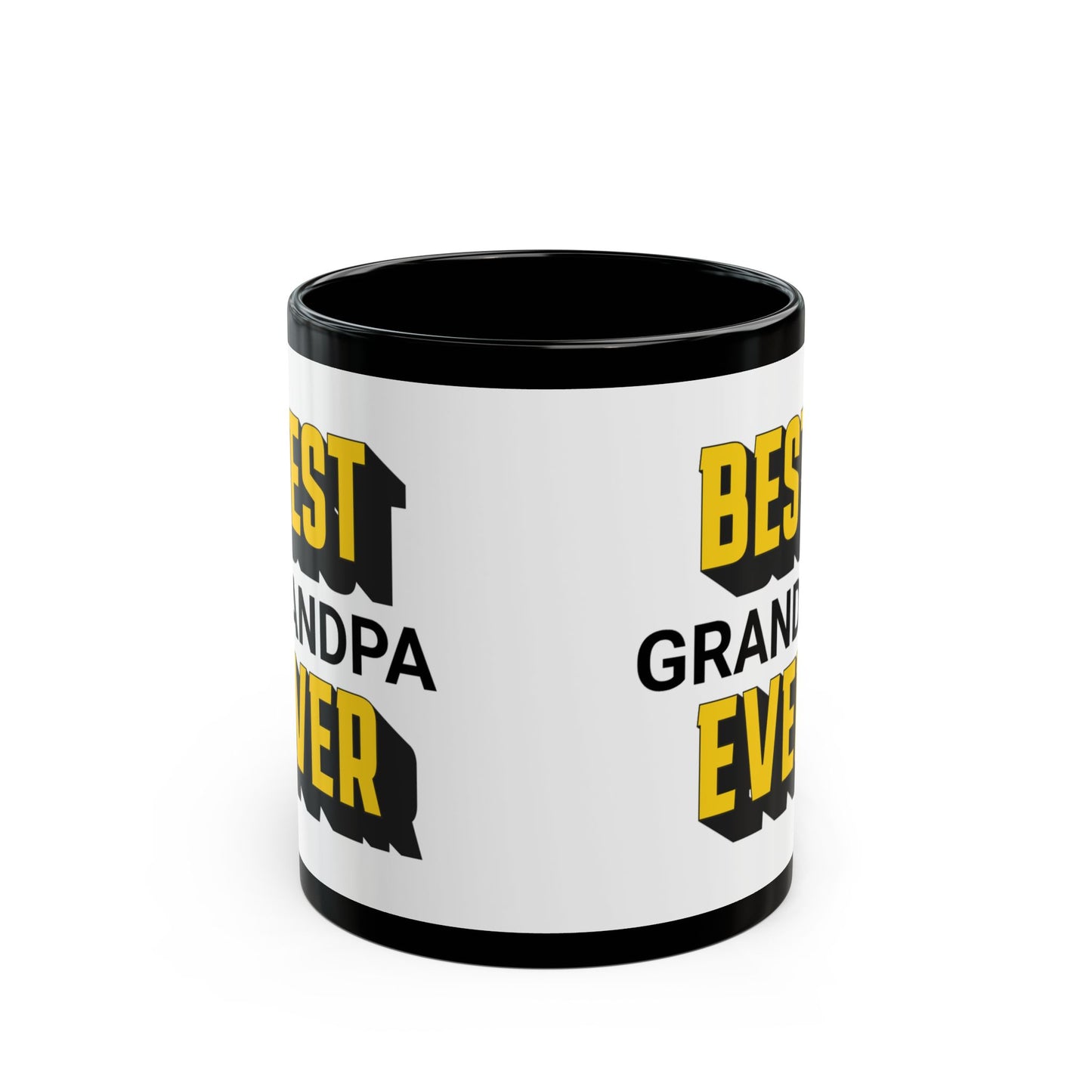 Best Grandpa Ever Black Coffee Mug — 11oz & 15oz Gift for Grandfather