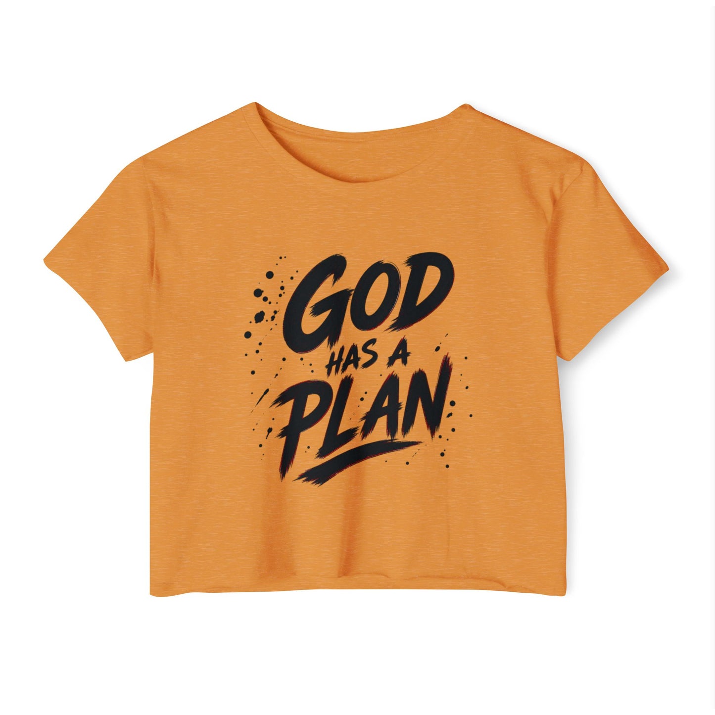 God Has a Plan Crop Top — Women's Faith Graphic Festival Tee