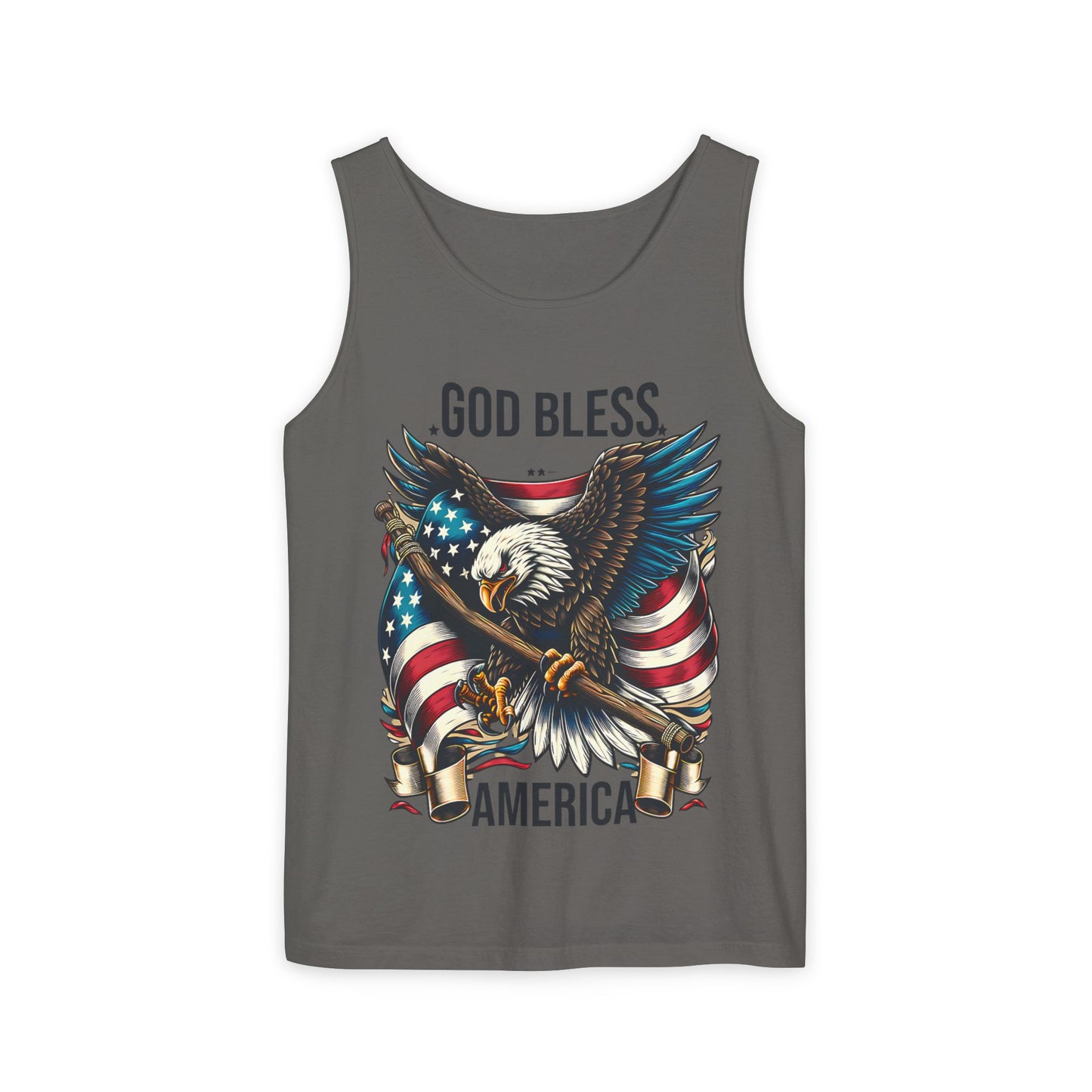 God Bless America Eagle Tank Top — Patriotic American Flag Graphic Tank