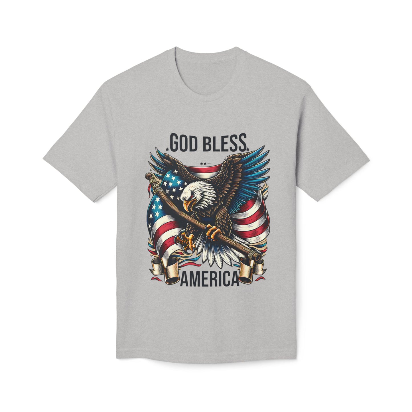 God Bless America T-Shirt — Patriotic Bald Eagle Flag Tee
