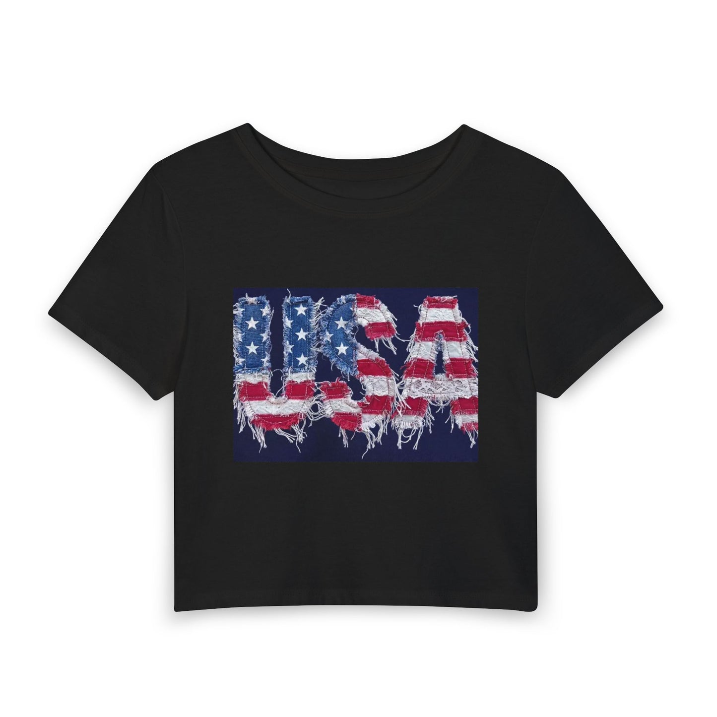 Patriotic USA Flag Distressed Graphic Tee