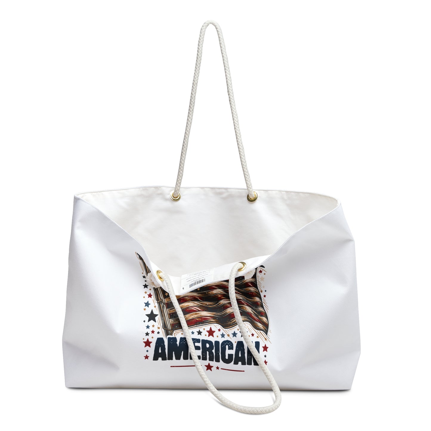 Proud to Be American Weekender Bag — Patriotic Flag Travel Tote for 4th of July & Veterans