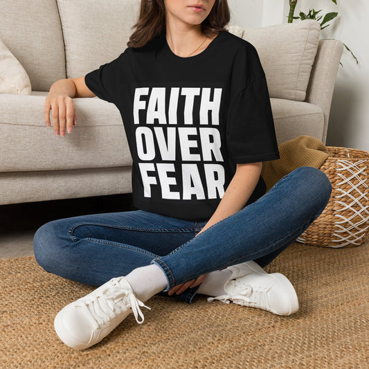 Faith Over Fear T-Shirt — Bold Inspirational Christian Graphic Tee