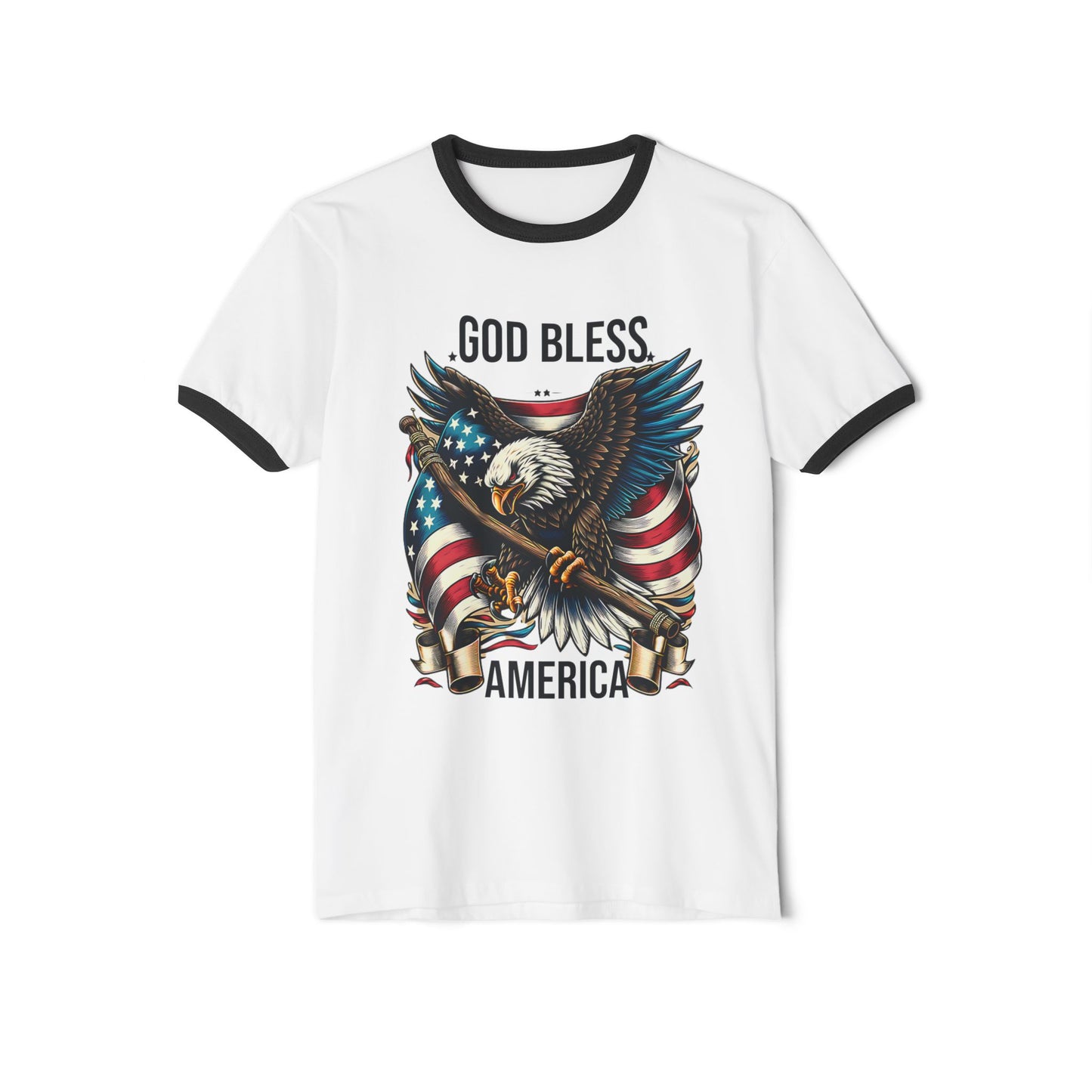 God Bless America Eagle Ringer T-Shirt