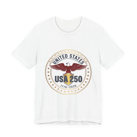 USA 250 Eagle Emblem Tee | 1776-2026 Patriotic 4th of July Anniversary