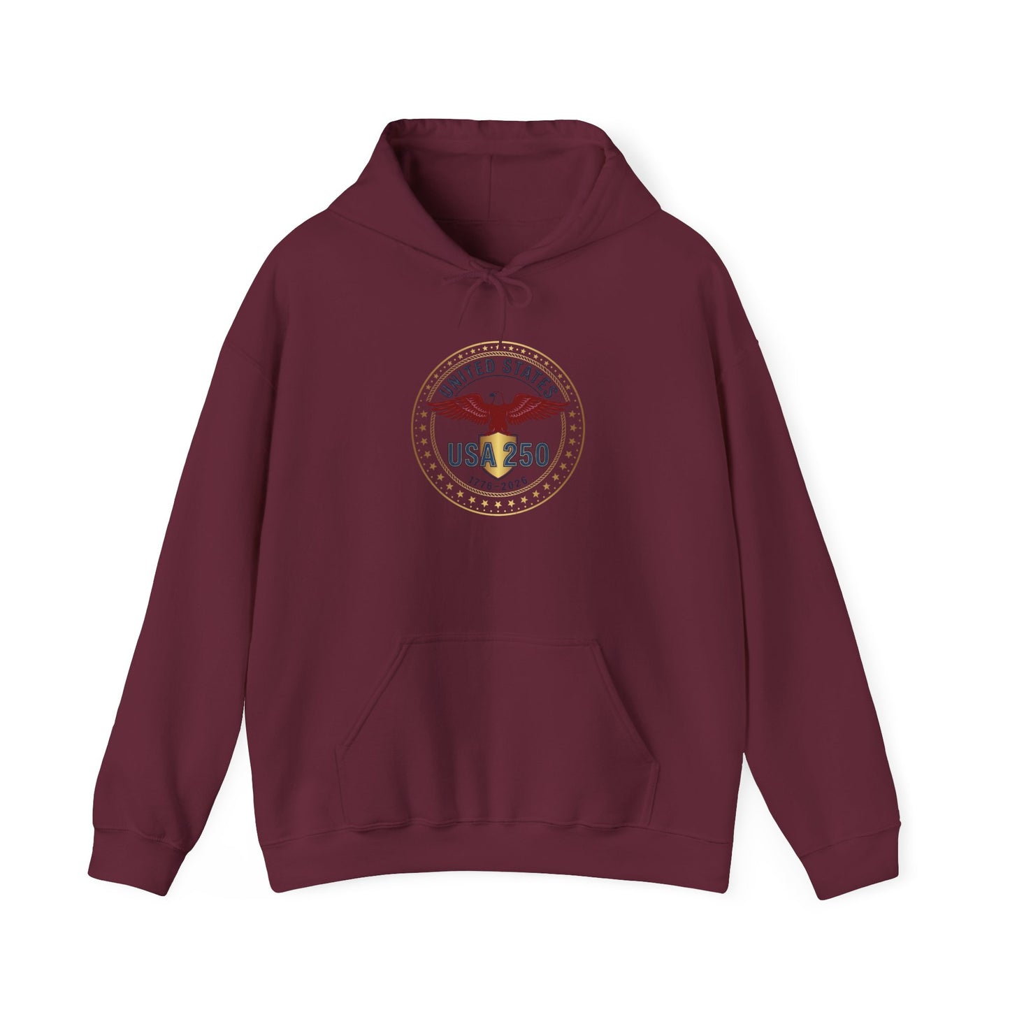 USA 250 Eagle Crest Hoodie | 4th of July 250th Anniversary, Patriotic Vintage Seal