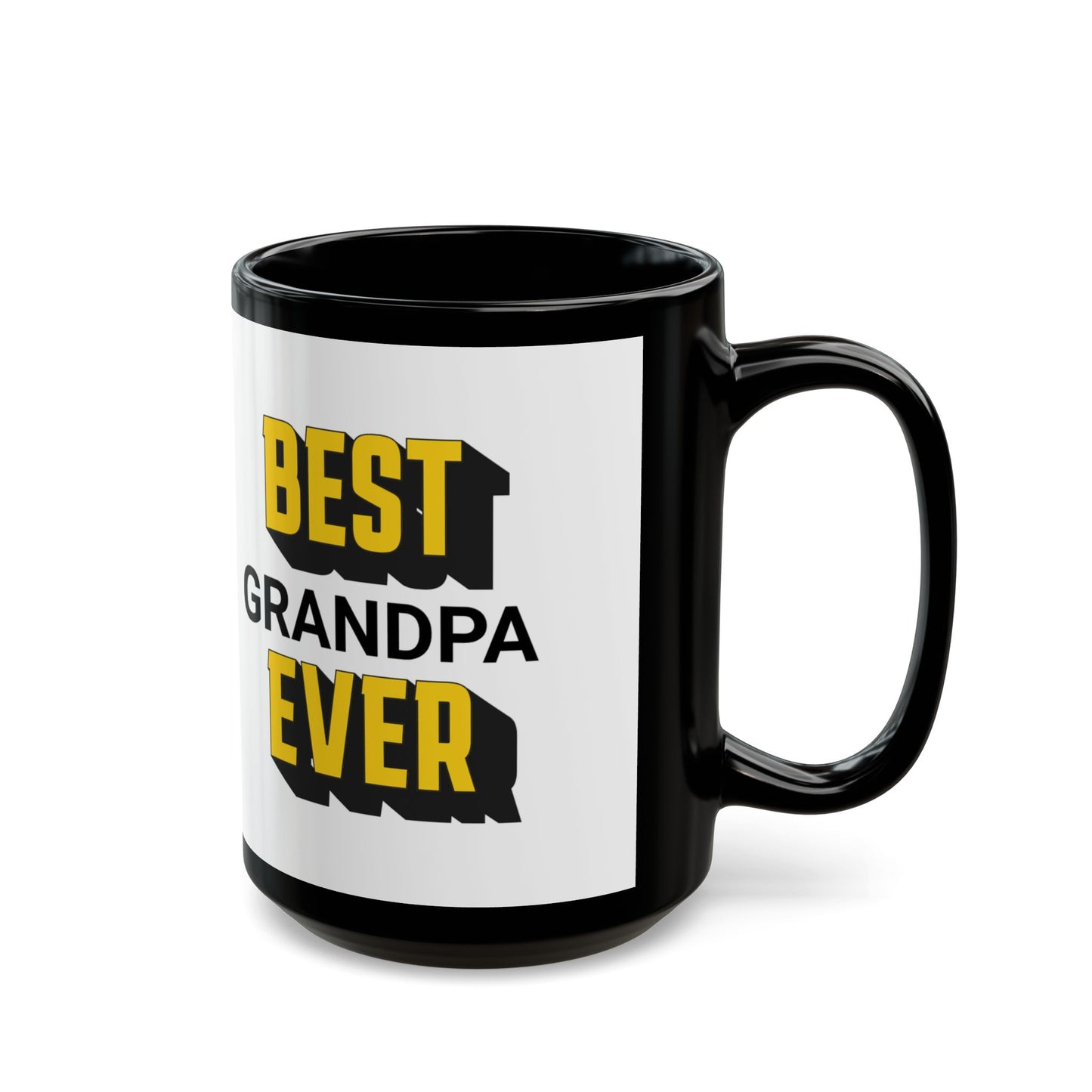 Best Grandpa Ever Black Coffee Mug — 11oz & 15oz Gift for Grandfather
