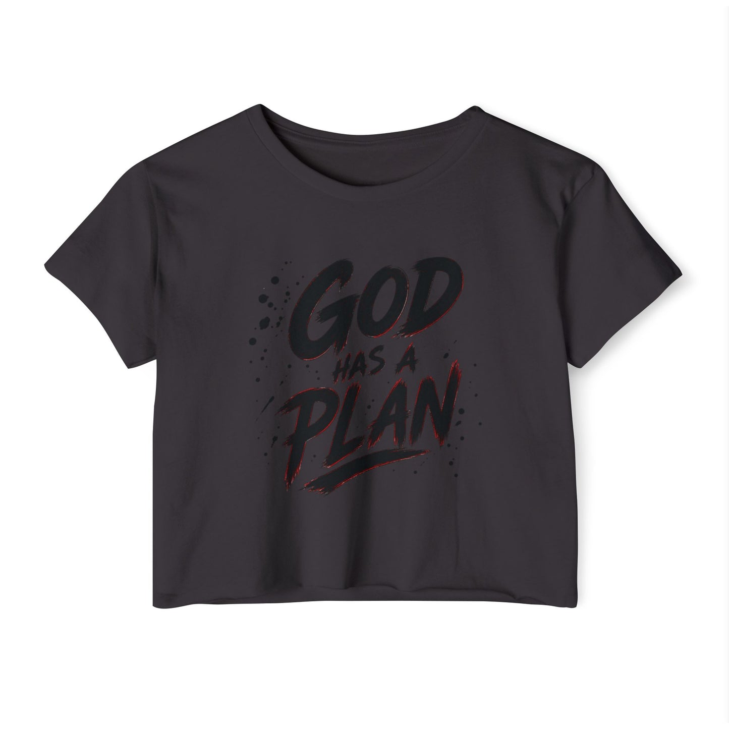 God Has a Plan Crop Top — Women's Faith Graphic Festival Tee