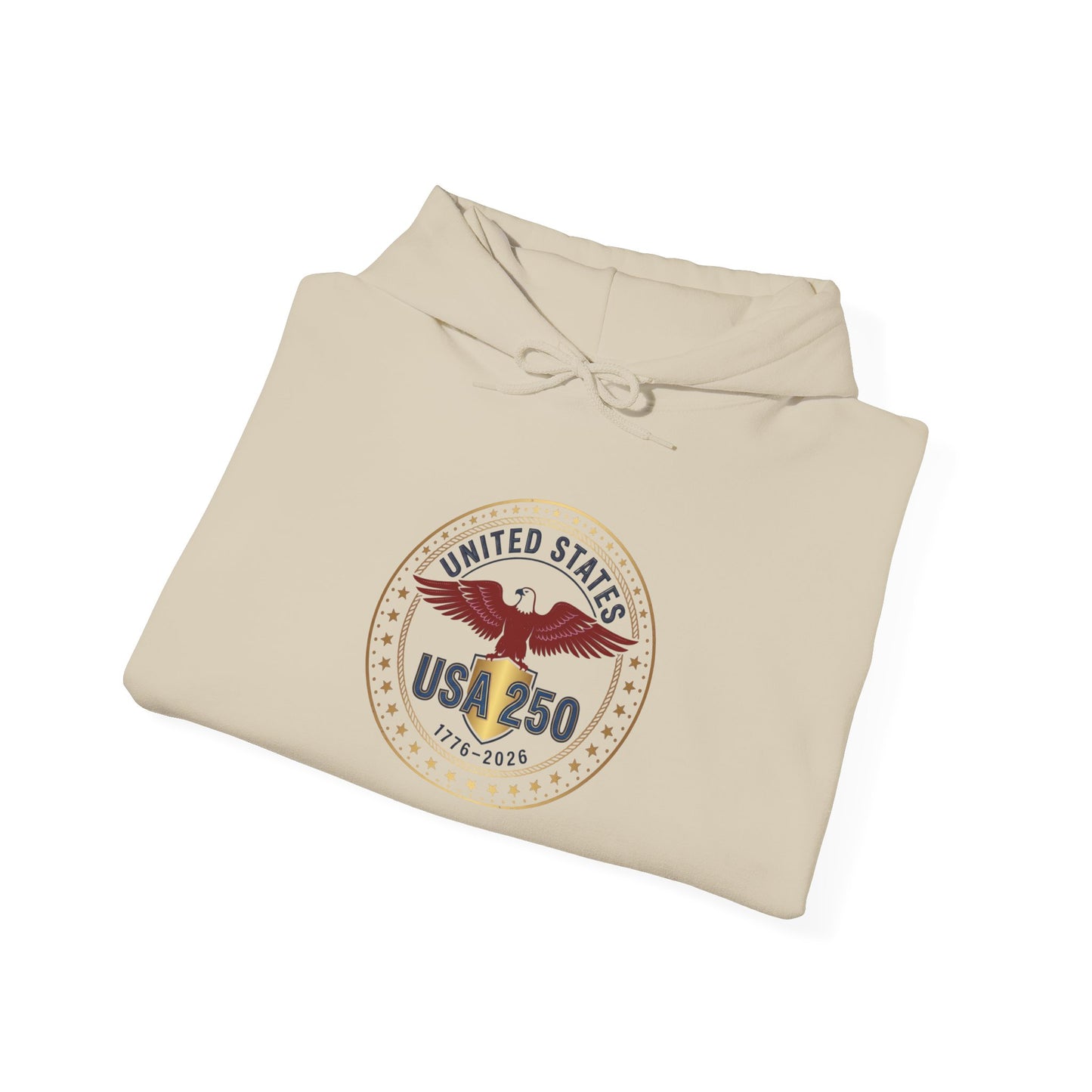 USA 250 Eagle Crest Hoodie | 4th of July 250th Anniversary, Patriotic Vintage Seal