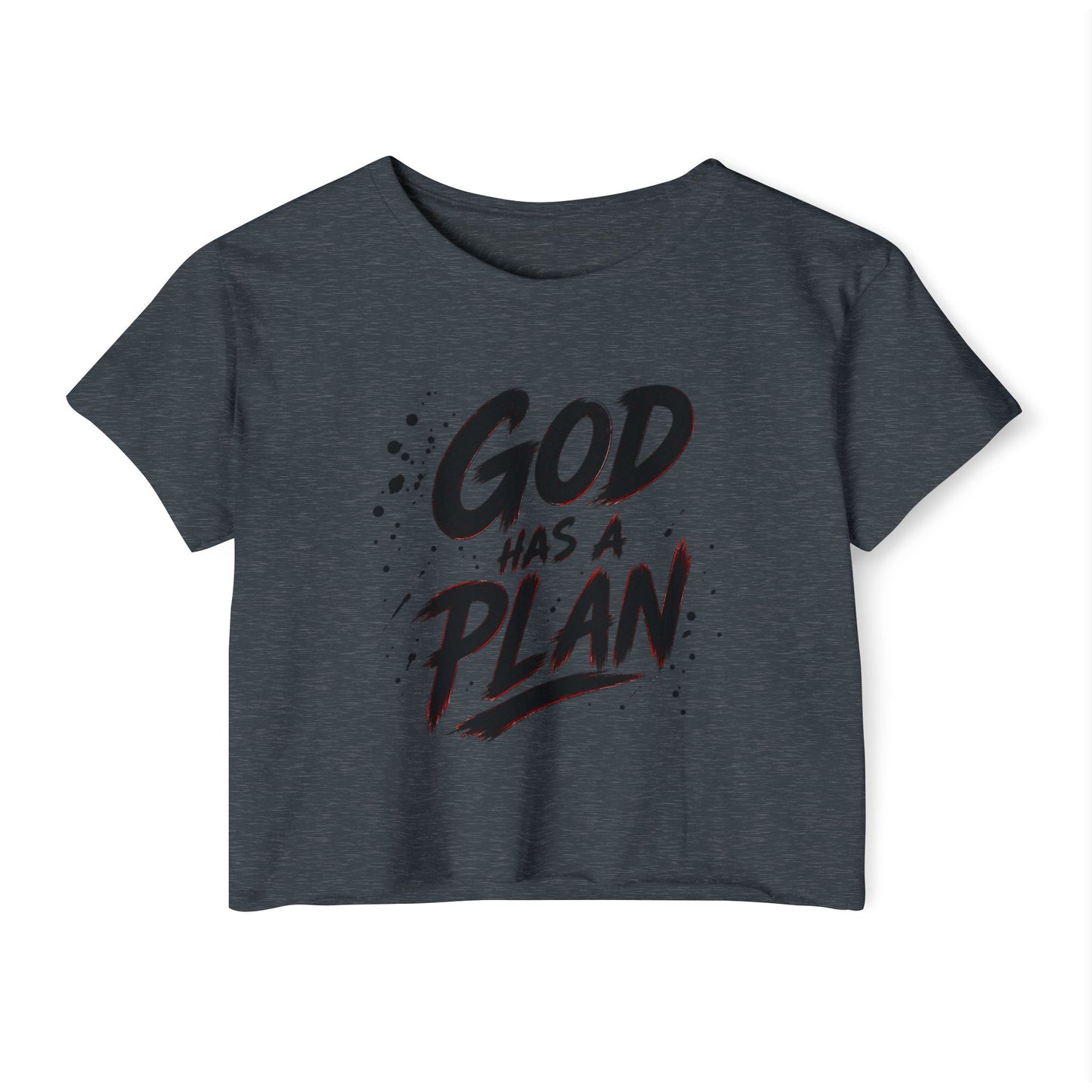 God Has a Plan Crop Top — Women's Faith Graphic Festival Tee