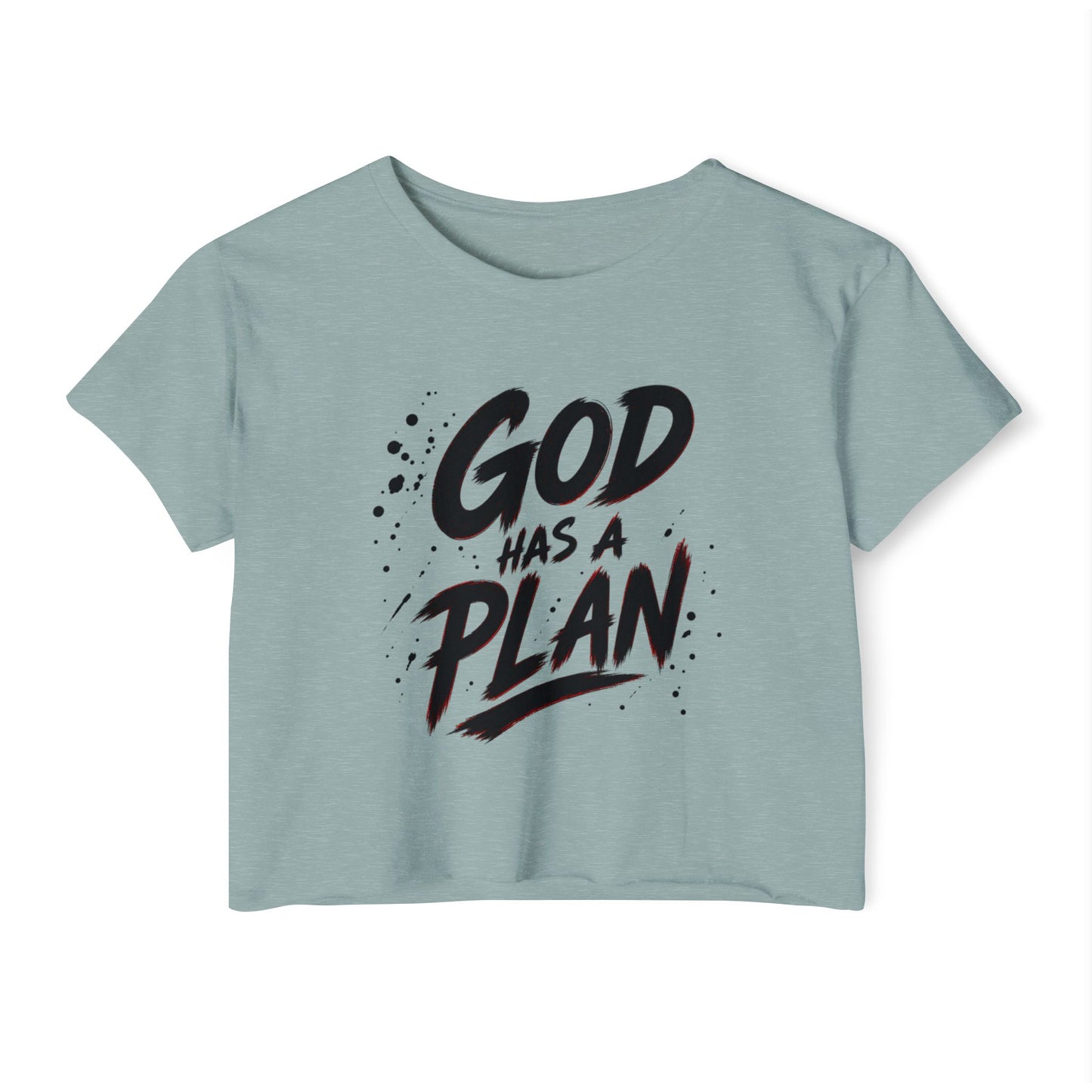 God Has a Plan Crop Top — Women's Faith Graphic Festival Tee