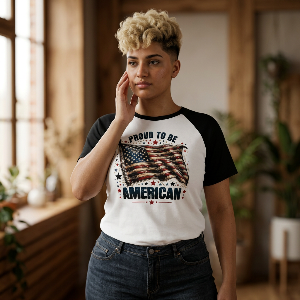 Proud to Be American Raglan Tee