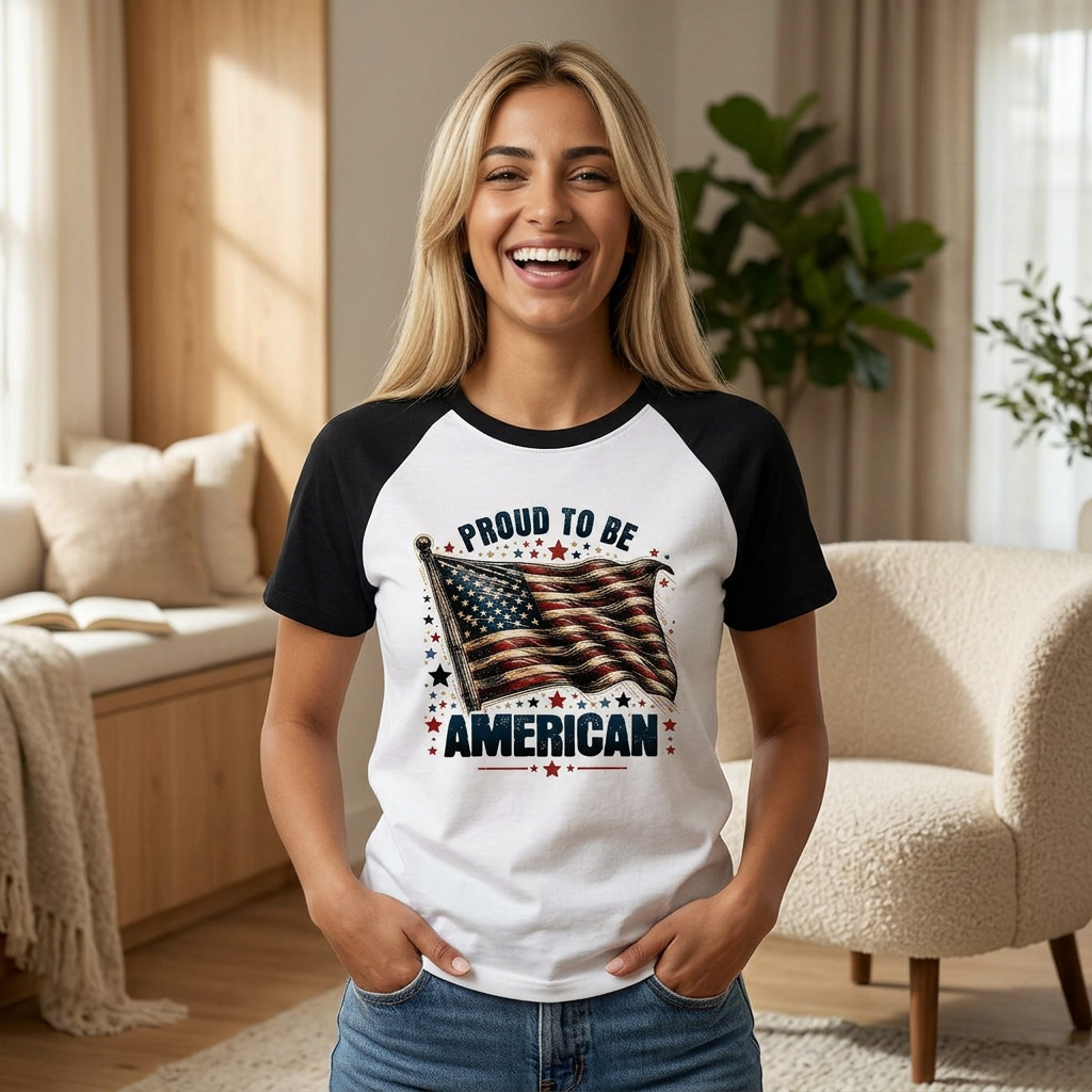 Proud to Be American Raglan Tee