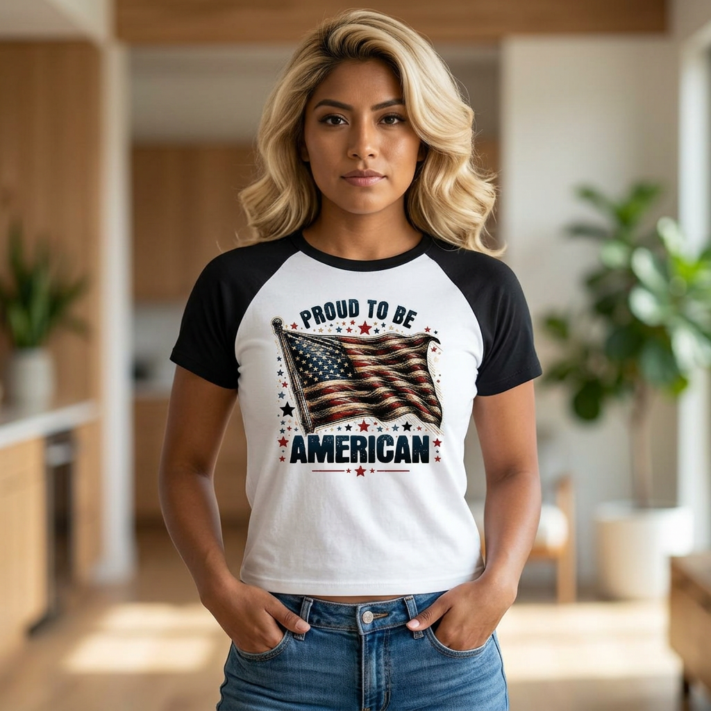Proud to Be American Raglan Tee