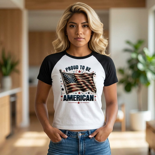 Proud to Be American Raglan Tee