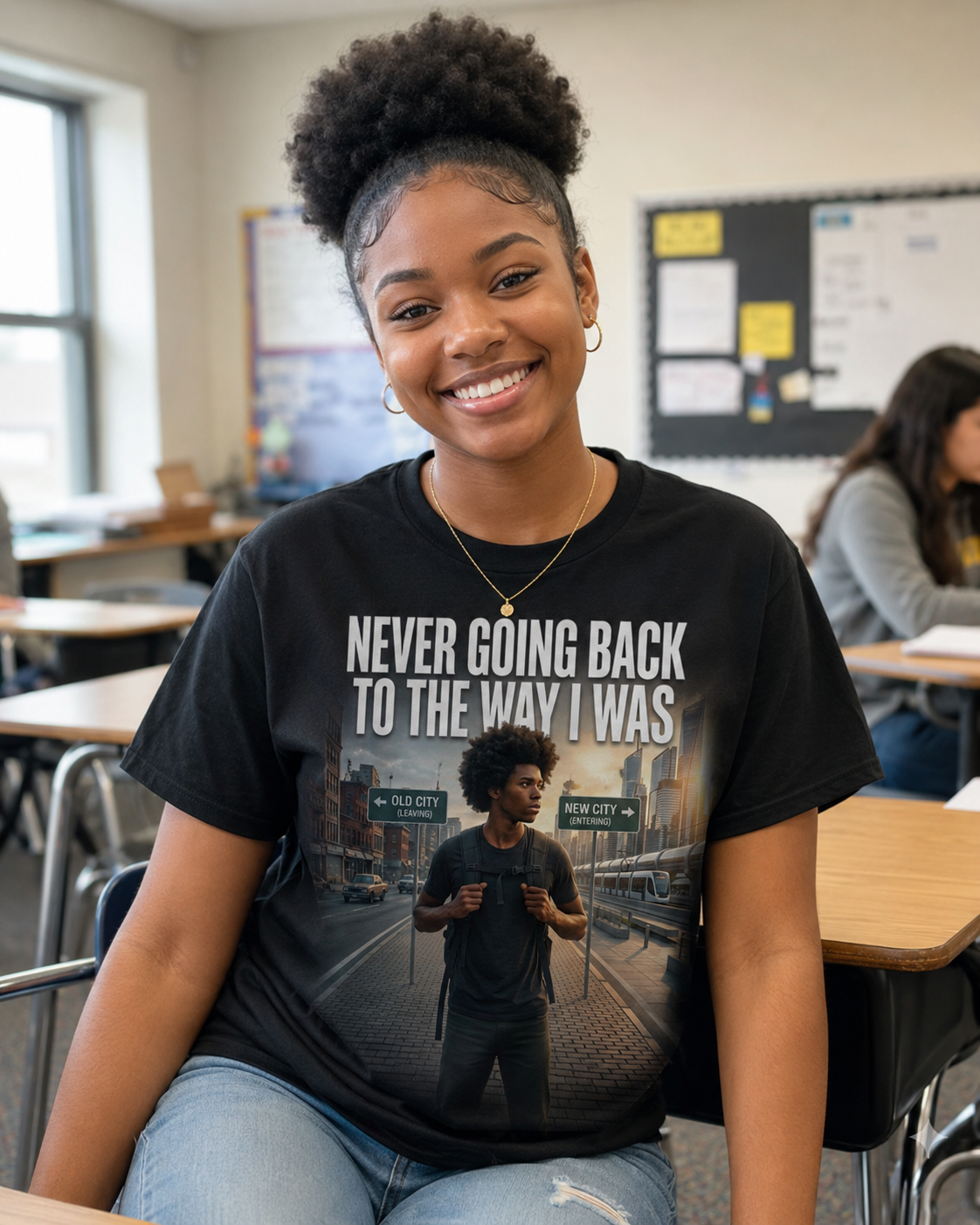 Inspirational Urban Tee — "Never Going Back to the Way I Was"