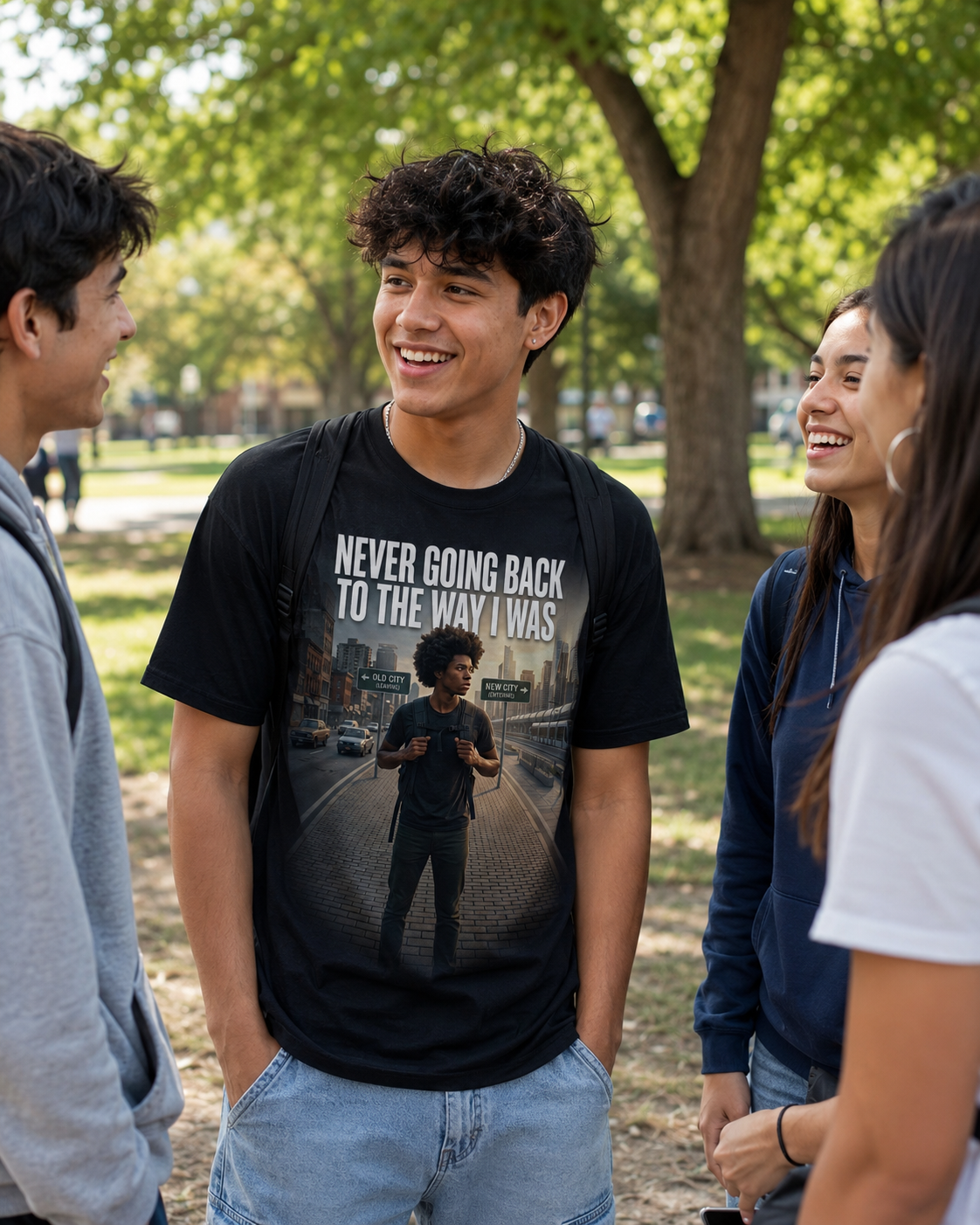 Inspirational Urban Tee — "Never Going Back to the Way I Was"