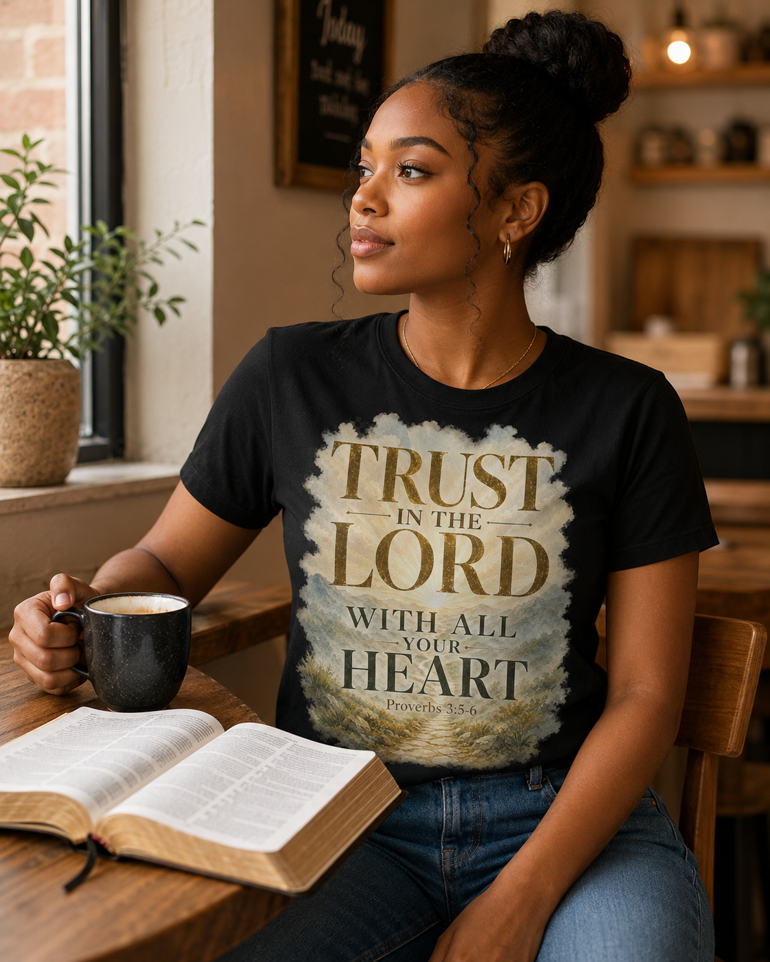 Trust in the Lord Women's T‑Shirt – Proverbs 3:5‑6 Christian Faith Tee