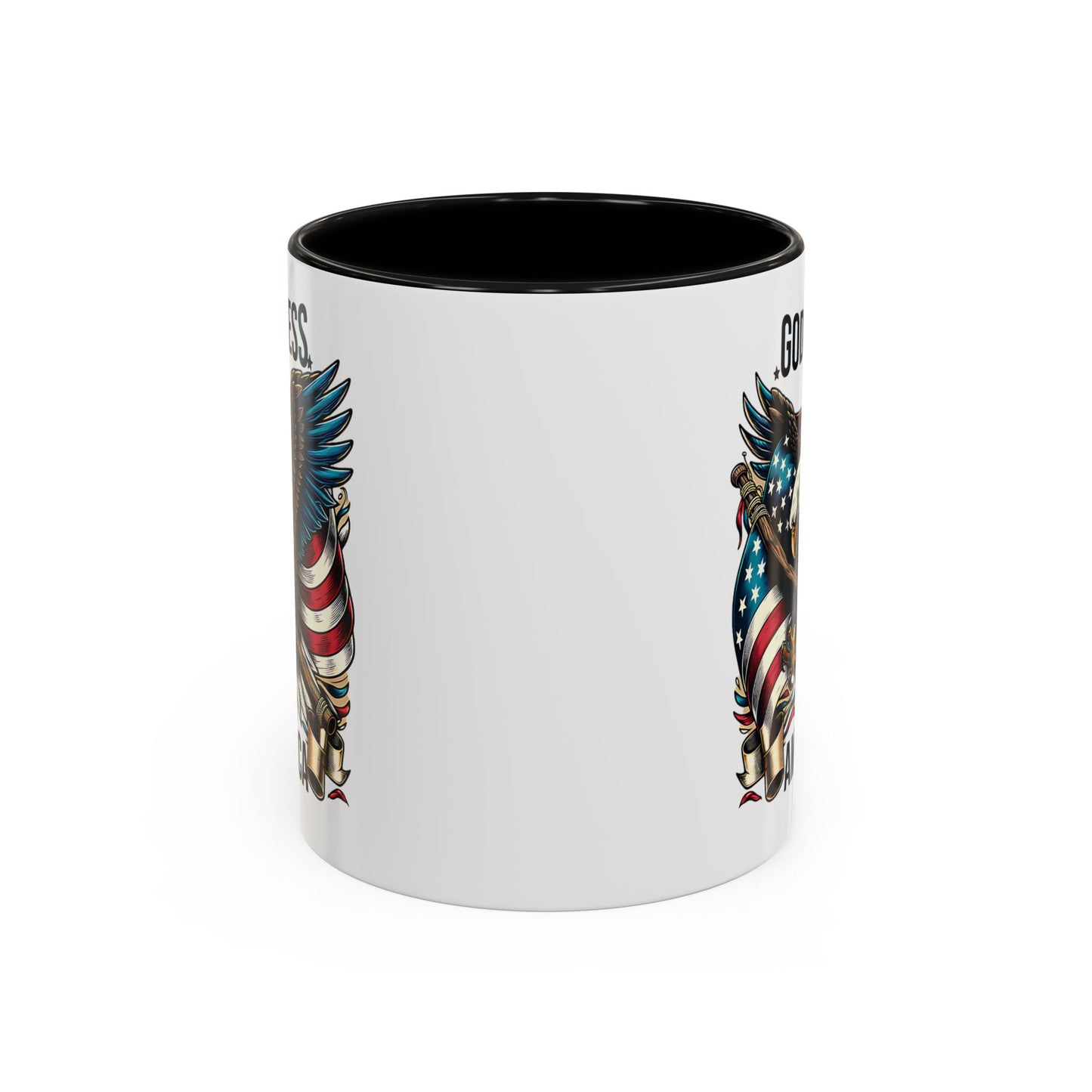 God Bless America Eagle Coffee Mug – Patriotic 11/15oz Accent Mug