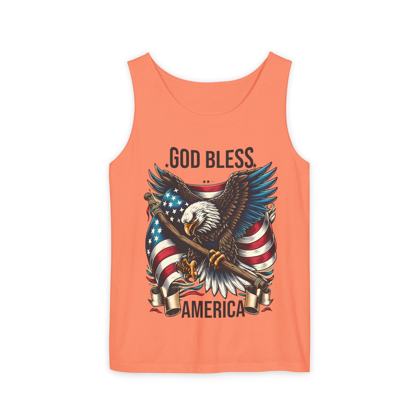 God Bless America Eagle Tank Top — Patriotic American Flag Graphic Tank