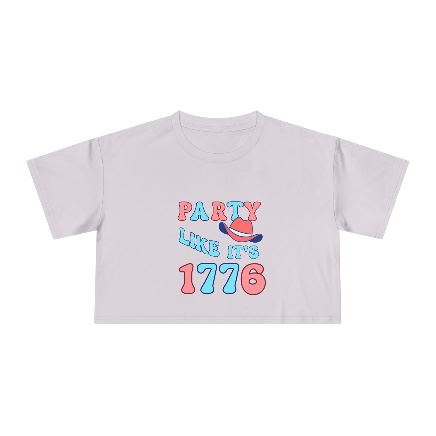 Party Like It's 1776 Crop Tee — Patriotic 4th of July Women's Shirt