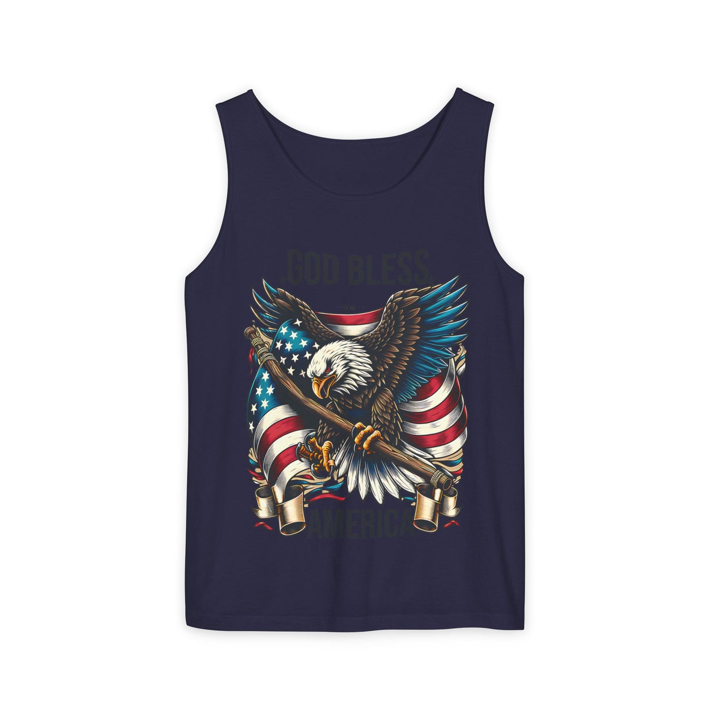 God Bless America Eagle Tank Top — Patriotic American Flag Graphic Tank