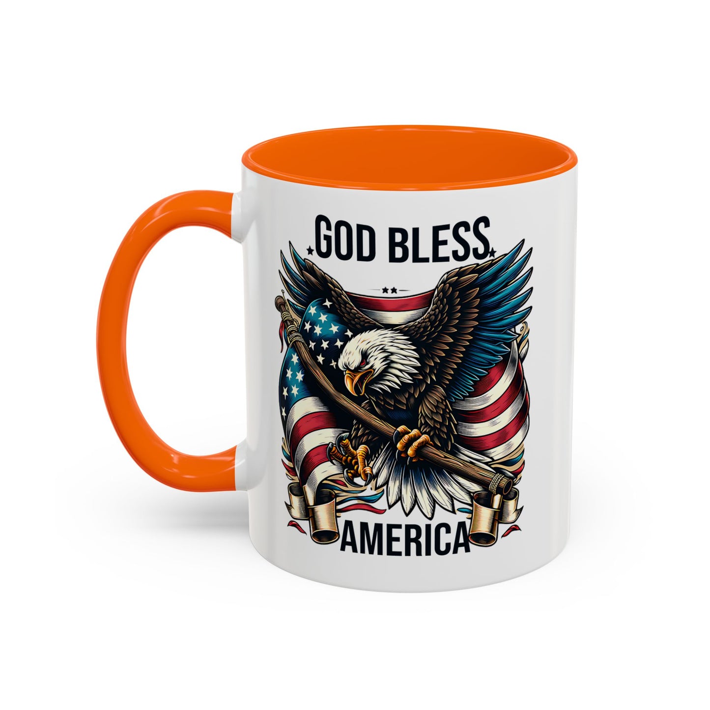 God Bless America Eagle Coffee Mug – Patriotic 11/15oz Accent Mug