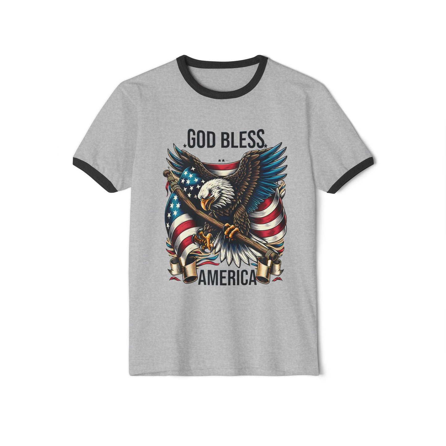 God Bless America Eagle Ringer T-Shirt