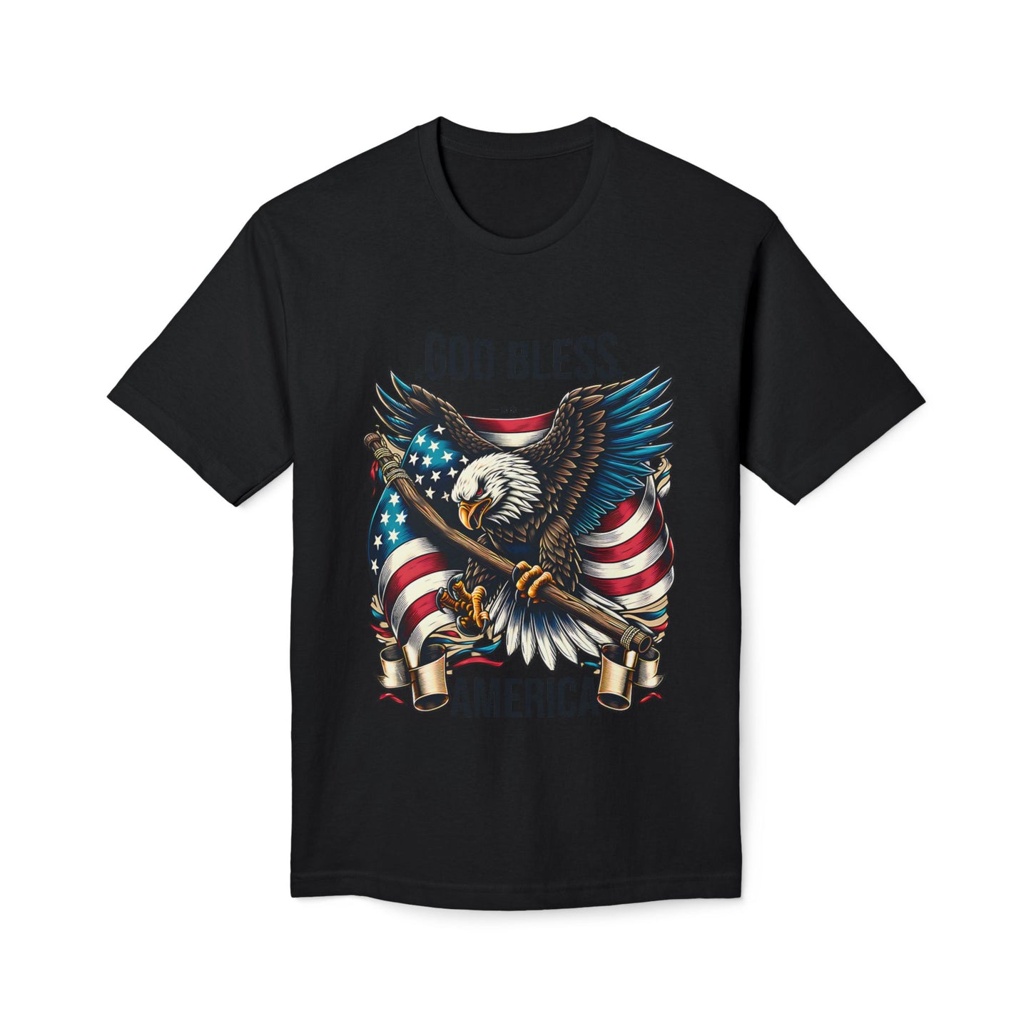 God Bless America T-Shirt — Patriotic Bald Eagle Flag Tee