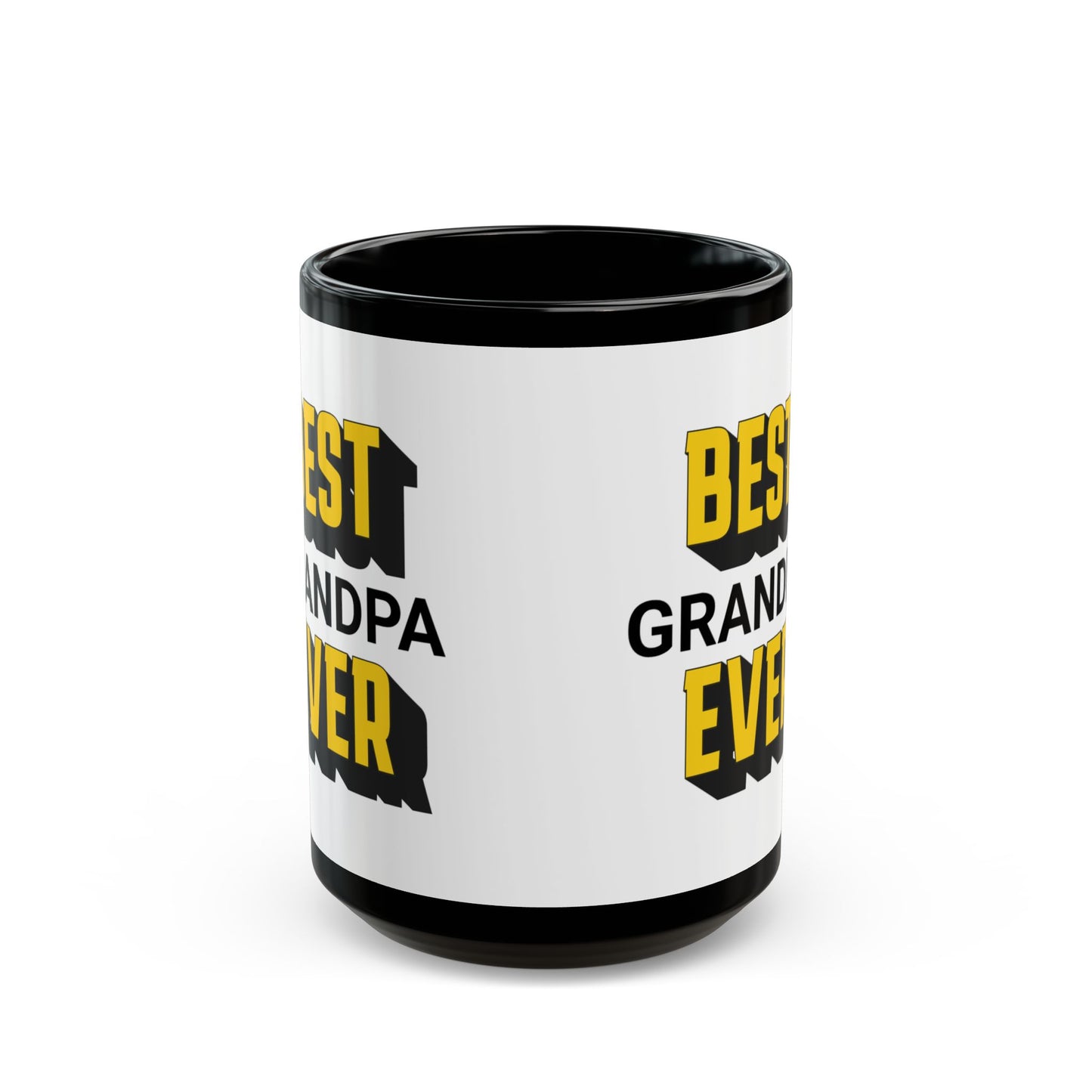Best Grandpa Ever Black Coffee Mug — 11oz & 15oz Gift for Grandfather