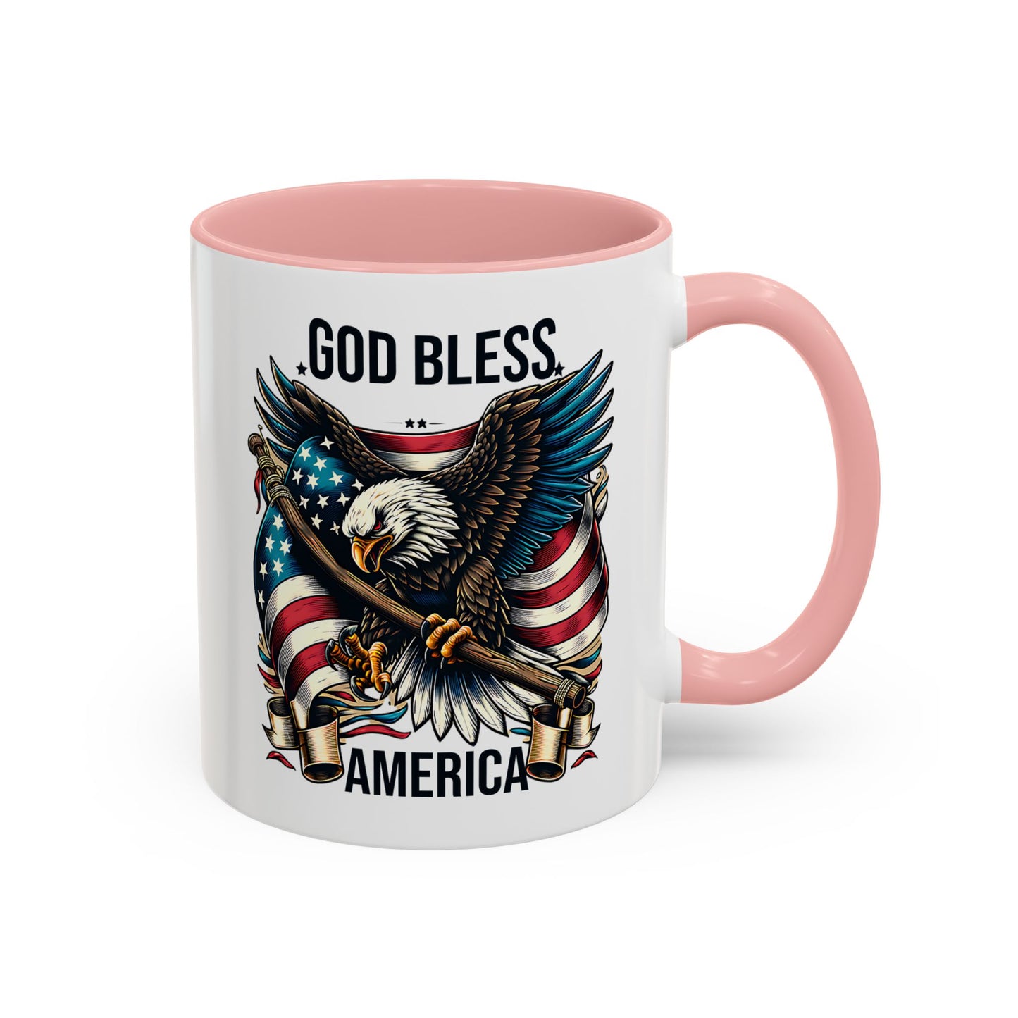 God Bless America Eagle Coffee Mug – Patriotic 11/15oz Accent Mug