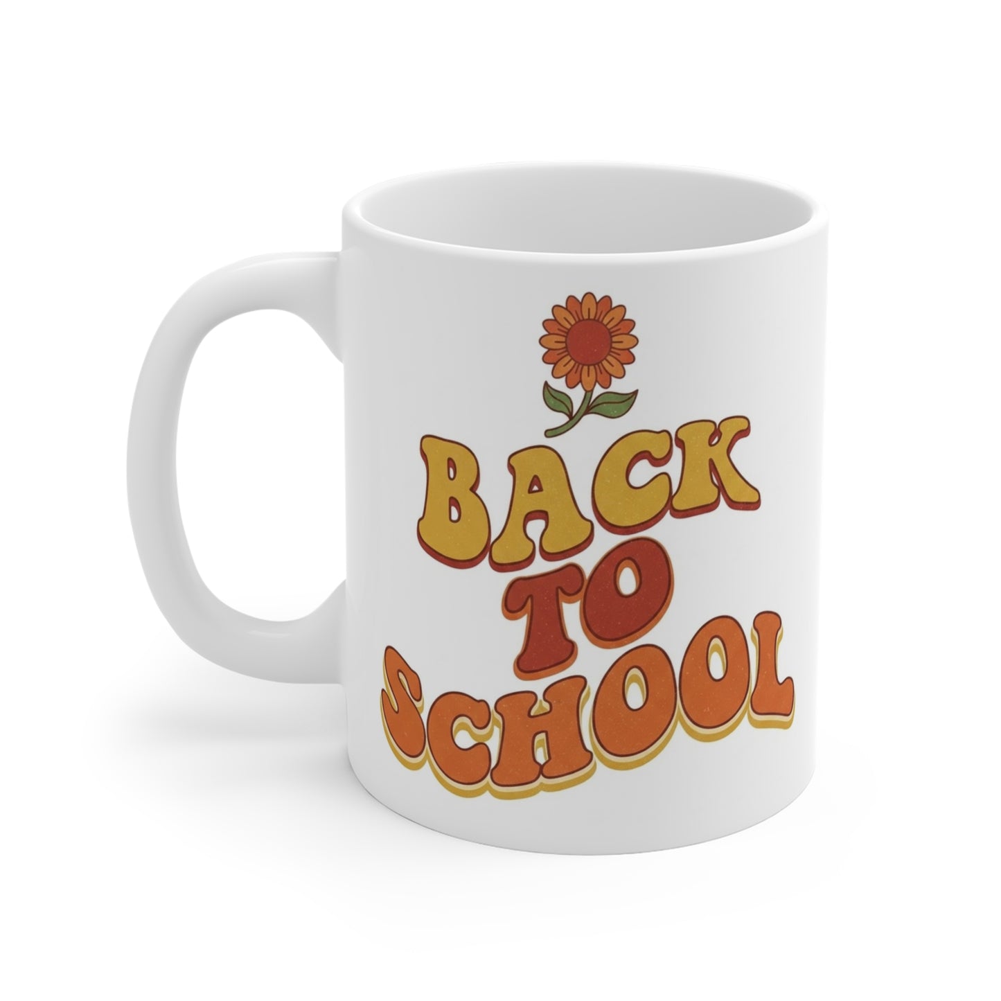 Back to School Mug — Retro Flower Café Cup