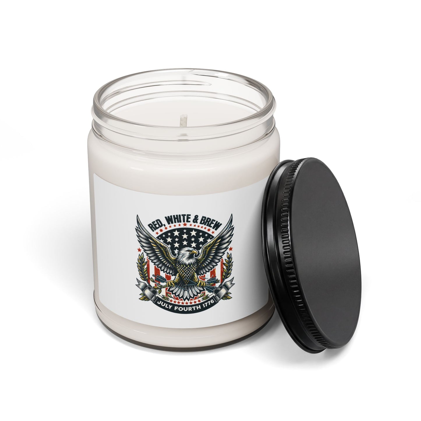 4th of July Soy Candle — Red, White & Brew Patriotic Scented Candle (9oz)