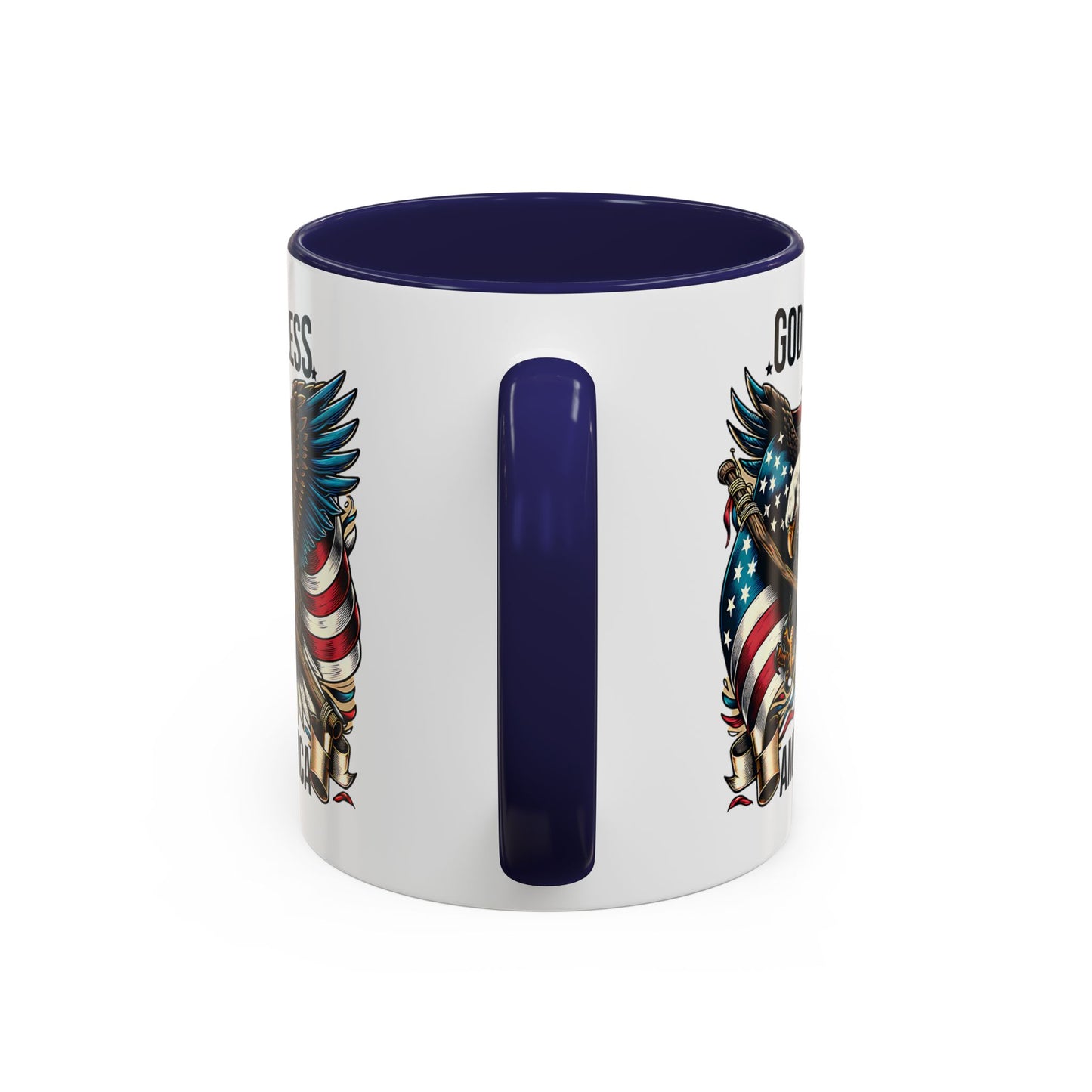 God Bless America Eagle Coffee Mug – Patriotic 11/15oz Accent Mug