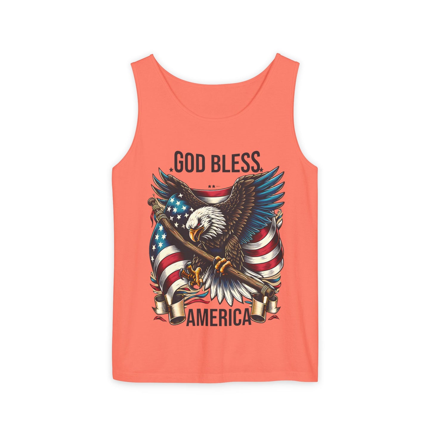 God Bless America Eagle Tank Top — Patriotic American Flag Graphic Tank